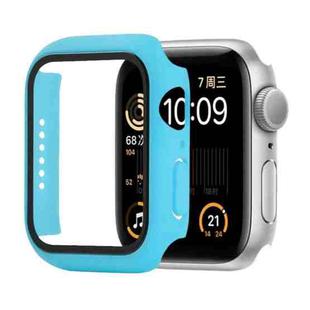 Shockproof PC+Tempered Glass Protective Case with Packed Carton For Apple Watch Series 6 & SE & 5 & 4 44mm(Sky Blue)