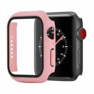 Shockproof PC+Tempered Glass Protective Case with Packed Carton For Apple Watch Series 3 & 2 & 1 42mm(Red Pink)
