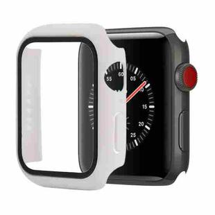 Shockproof PC+Tempered Glass Protective Case with Packed Carton For Apple Watch Series 3 & 2 & 1 42mm(White)