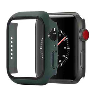 Shockproof PC+Tempered Glass Protective Case with Packed Carton For Apple Watch Series 3 & 2 & 1 42mm(Dark Green)