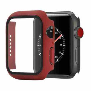 Shockproof PC+Tempered Glass Protective Case with Packed Carton For Apple Watch Series 3 & 2 & 1 42mm(Red Wine)