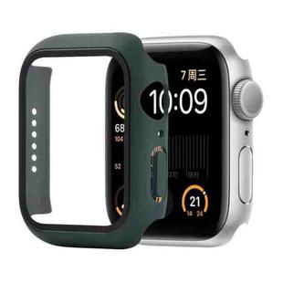 Shockproof PC+Tempered Glass Protective Case with Packed Carton For Apple Watch Series 6 & SE & 5 & 4 40mm(Dark Green)