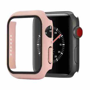 Shockproof PC+Tempered Glass Protective Case with Packed Carton For Apple Watch Series 3 & 2 & 1 38mm(Pink)