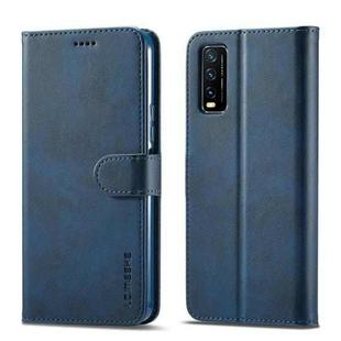 For Y20/Y20i/Y30/iQOO U1x LC.IMEEKE Calf Texture Horizontal Flip Leather Case with Holder & Card Slots & Wallet(Blue)