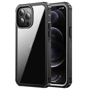 For iPhone 13 Pro Max Waterproof Dustproof Shockproof Transparent Acrylic Protective Case (Black)