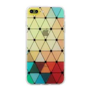 Hollow Diamond-shaped Squares Pattern TPU Precise Hole Phone Protective Case For iPhone 8 Plus / 7 Plus(Yellow)