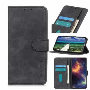 For Motorola Moto G60S KHAZNEH Retro Texture Horizontal Flip Leather Case with Holder & Card Slots & Wallet(Black)