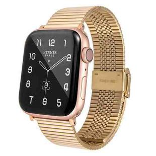 Multi-baht Steel Watch Band For Apple Watch Ultra 49mm / Series 8&7 45mm / SE 2&6&SE&5&4 44mm / 3&2&1 42mm(Gold)
