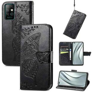 Butterfly Love Flowers Embossed Horizontal Flip Leather Case with Holder & Card Slots & Wallet & Lanyard For Infinix Note 8(Black)