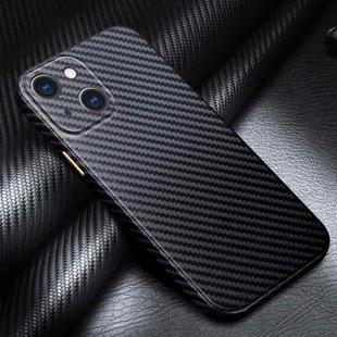 For iPhone 13 mini R-JUST Carbon Fiber Leather Texture All-inclusive Shockproof Back Cover Case (Black)