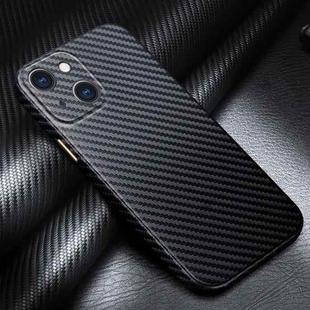 For iPhone 13 R-JUST Carbon Fiber Leather Texture All-inclusive Shockproof Back Cover Case(Black)