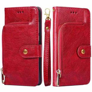 For iPhone 13 mini Zipper Bag PU + TPU Horizontal Flip Leather Case with Holder & Card Slot & Wallet & Lanyard (Red)