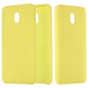 For Xiaomi Redmi 8A Solid Color Liquid Silicone Dropproof Full Coverage Protective Case(Yellow)