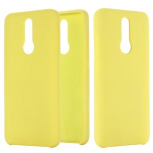 For Xiaomi Redmi 8 Solid Color Liquid Silicone Dropproof Full Coverage Protective Case(Yellow)