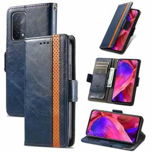 For OPPO A93 5G CaseNeo Business Splicing Dual Magnetic Buckle Horizontal Flip PU Leather Case with Holder & Card Slots & Wallet(Blue)