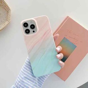 Marble Pattern Shockproof Protective Case For iPhone 13(Orange Green)