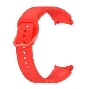 For Samung Galaxy Watch4 40mm / 44mm Silicone Flat Buckle Watch Band(Red)