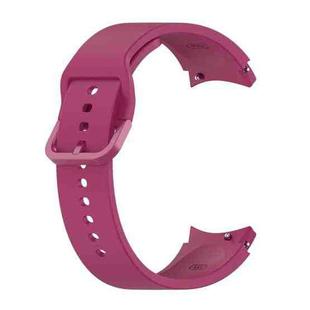 For Samung Galaxy Watch4 40mm / 44mm Silicone Flat Buckle Watch Band(Wine Red)