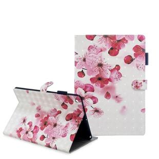 For iPad 10.2 3D Embossing Pattern Horizontal Flip Leather Case with Holder & Card Slots & Wallet(Red Flower)