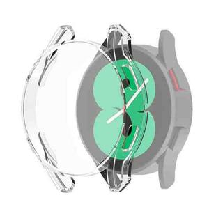 For Samung Galaxy Watch4 40mm Full Coverage TPU Electroplating Protective Case Cover(Transparent White)