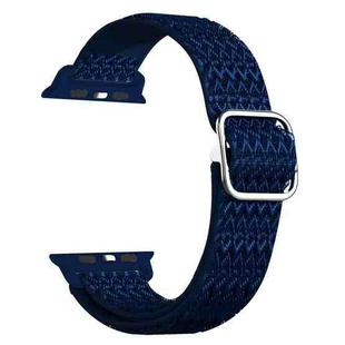 Adjustable Rhombic Texture Elastic Watch Band For Apple Watch Ultra 49mm / Series 8&7 45mm / SE 2&6&SE&5&4 44mm / 3&2&1 42mm(Blue)