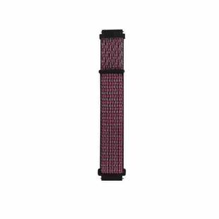 For Samsung Galaxy Watch3 45mm Nylon Loop Watch Band(Ripe Berry)