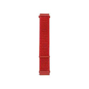 For Samsung Galaxy Watch4 Classic/Watch4 Nylon Loop Watch Band(China Red)