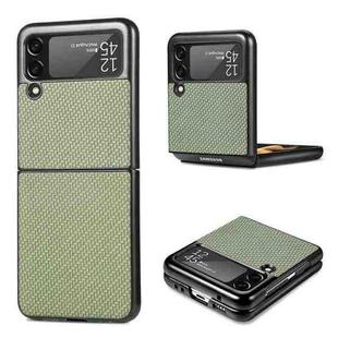 For Samsung Galaxy Z Flip3 5G Cross Pattern Slim PC Protective Case(Green)