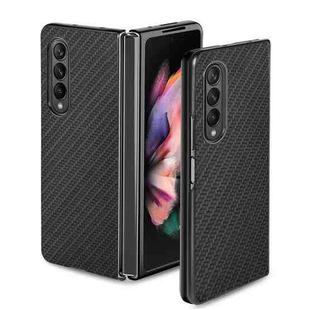 For Samsung Galaxy Z Fold3 5G Cross Pattern Slim PC Protective Case(Black)