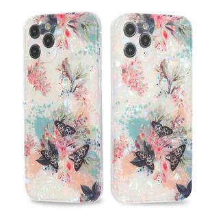 For iPhone 13 Butterfly Shell Colorful Series Pattern IMD TPU Shockproof Case(Light Pink)