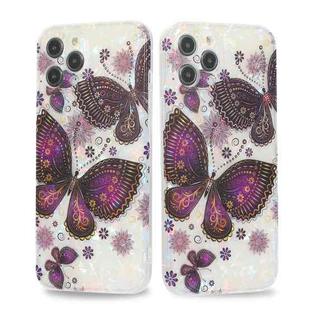 Butterfly Shell Colorful Series Pattern IMD TPU Shockproof Case For iPhone 11 Pro(Black)