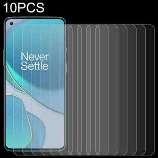 For OnePlus 8T / 8T+ 5G 10 PCS 0.26mm 9H 2.5D Tempered Glass Film