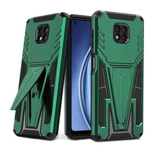 For Motorola Moto G Power 2021 Super V Armor PC + TPU Shockproof Case with Invisible Holder(Dark Green)