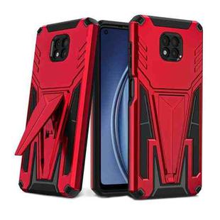 For Motorola Moto G Power 2021 Super V Armor PC + TPU Shockproof Case with Invisible Holder(Red)