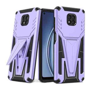 For Motorola Moto G Power 2021 Super V Armor PC + TPU Shockproof Case with Invisible Holder(Purple)