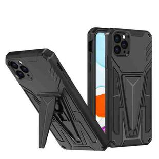 For iPhone 11 Pro Super V Armor PC + TPU Shockproof Case with Invisible Holder (Black)