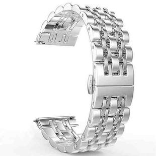 22mm Men Version Seven-beads Steel Watch Band(Silver)