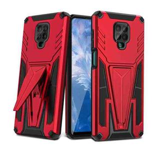 For Xiaomi Redmi Note 9 Pro Super V Armor PC + TPU Shockproof Case with Invisible Holder(Red)