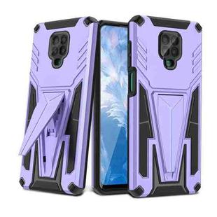 For Xiaomi Redmi Note 9 Pro Super V Armor PC + TPU Shockproof Case with Invisible Holder(Purple)