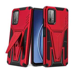 For Xiaomi Redmi Note 9 4G Super V Armor PC + TPU Shockproof Case with Invisible Holder(Red)