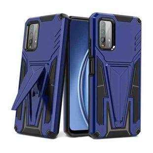 For Xiaomi Redmi Note 9 4G Super V Armor PC + TPU Shockproof Case with Invisible Holder(Blue)