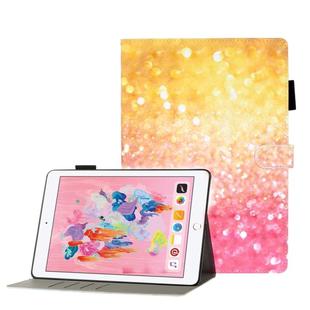 For iPad 5 / 6 / 7 / 8 3D Embossing Pattern Horizontal Flip Leather Case with Holder & Card Slots & Wallet(Sand)