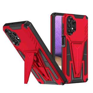 For Samsung Galaxy A32 5G Super V Armor PC + TPU Shockproof Case with Invisible Holder(Red)