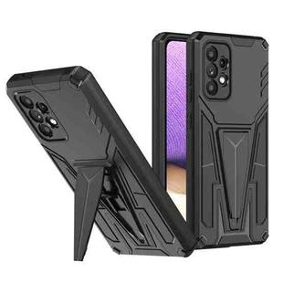 For Samsung Galaxy A52 4G/A52 5G/A52S 5G Super V Armor PC + TPU Shockproof Case with Invisible Holder(Black)