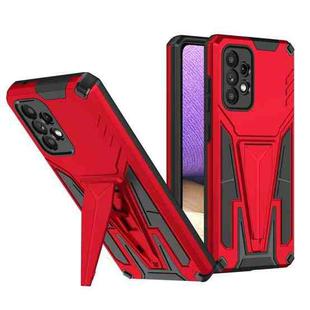 For Samsung Galaxy A52 4G/A52 5G/A52S 5G Super V Armor PC + TPU Shockproof Case with Invisible Holder(Red)
