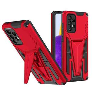 For Samsung Galaxy A72 4G / 5G Super V Armor PC + TPU Shockproof Case with Invisible Holder(Red)