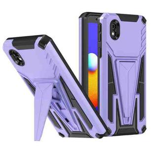 For Samsung Galaxy A01 Core / M01 Core Super V Armor PC + TPU Shockproof Case with Invisible Holder(Purple)
