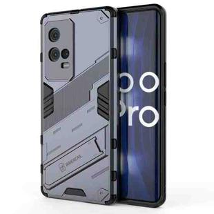 For vivo iQOO 8 Pro Punk Armor 2 in 1 PC + TPU Shockproof Case with Invisible Holder(Grey)