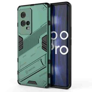 For vivo iQOO 8 Pro Punk Armor 2 in 1 PC + TPU Shockproof Case with Invisible Holder(Green)
