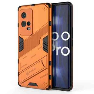 For vivo iQOO 8 Pro Punk Armor 2 in 1 PC + TPU Shockproof Case with Invisible Holder(Orange)